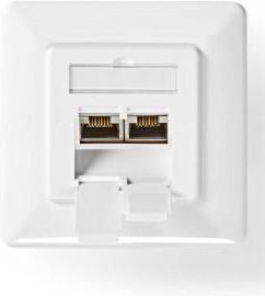 STP - CAT7 Inbouwdoos - 2x RJ45 - Wit