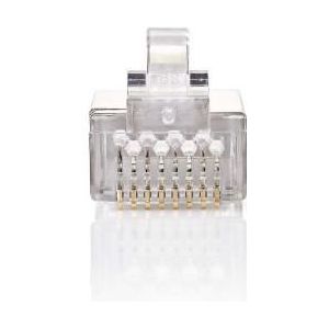 RJ45 Stecker Männlich Litze STP CAT6 Gerade Vergoldet 1 Stück - Nedi