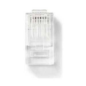 RJ45-Connector | RJ45 Pass Through | Solid UTP CAT5 | Recht | Verguld | 10 Stuks | PVC | Transparant