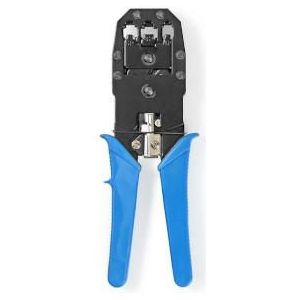 Nedis Krimptang - CAT5 / CAT5e / CAT6 / CAT6a / RJ10 / RJ11 / RJ45 - Snijden / Strippen / Tang - ABS / Staal - Blauw