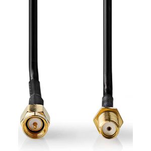 SMA - Verlengkabel - RG174 - 50 Ohm - Zwart - 2 Meter