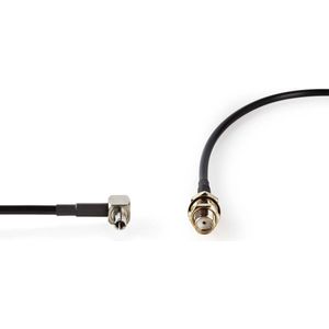Nedis SMA (v) - TS9 (m) adapter kabel | RG174 | 50 Ohm | 0,20 meter