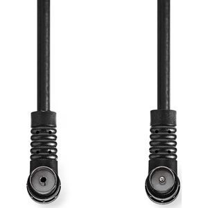 NEDIS Coaxiale kabel | IEC (coax) stekker | IEC (coax) bus | vernikkeld | 75 ohm | 4-voudig afgeschermd | 1,50 m | rond | PVC | zwart | plastic zak