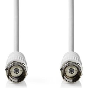 COAX antenne kabel 5m F-connectors Wit