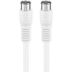 Nedis F-quick (m) - F-quick (m) coaxkabel | wit | 5 meter