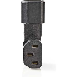 Nedis IEC-320-C13 IEC-320-C14 verlengkabel, links, pvc, vernikkeld zwart, 1 stuk