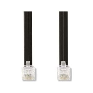 Telecom RJ12 kabel | Nedis | 1 meter (Plat, Analoog, Digitaal)