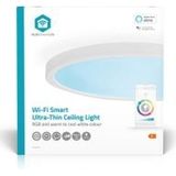 Nedis SmartLife Plafondlamp - Wi-Fi - RGB / Warm tot Koel Wit - Rond - Diameter: 290 mm - 1800 lm - 2700 - 6500 K - IP20 - Energieklasse: F - Android / IOS