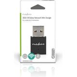 Nedis - Netwerkdongle - Wi-Fi N300 - Zwart - USB2.0 - 300 Mbps