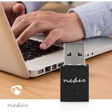 Nedis - Netwerkdongle - Wi-Fi N300 - Zwart - USB2.0 - 300 Mbps