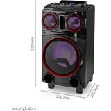 Nedis - SPPT800BK - Bluetooth Luidspreker - Zwart - Houten Behuizing