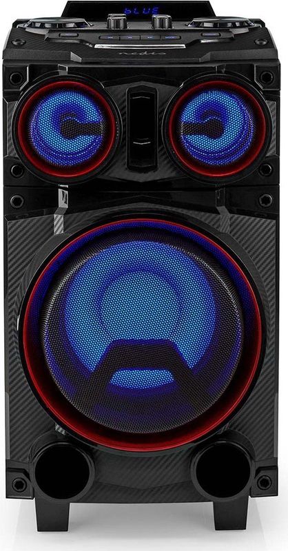 Nedis - SPPT800BK - Bluetooth Luidspreker - Zwart - Houten Behuizing