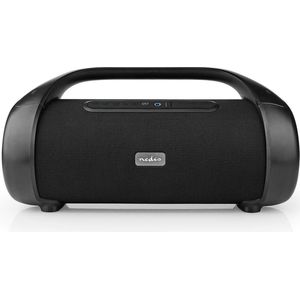 Nedis Bluetooth Party Boombox / 9.5 uur/ 2.1 / 120 W / Media afspeelmogelijkheden: AUX / IPX5 / Koppelbaar / Handgreep/ Feestverlichting / Zwart