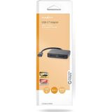 Nedis - USB-C naar 2x DisplayPort Adapter - 4K 60Hz - 0,10 Meter