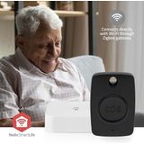 Nedis - Zigbee 3.0 Paniekknop - Zwart - Draagbaar - Directe Hulp