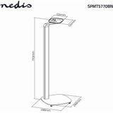 Nedis Luidsprekerstandaard - Compatibel met Sonos® One SL™ / Sonos® One™ / Sonos® Play:1™ - Hout / Metaal - Hout / Metaal - Bruin/Zwart
