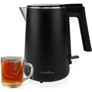 Nedis - Waterkoker - Zwart - Kunststof - 1,5L