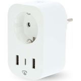 Nedis - SmartLife Slimme Stekker - Wi-Fi - Energiemeter - 3680 W - Type F
