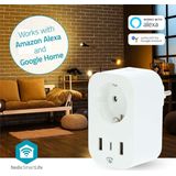 Nedis - SmartLife Slimme Stekker - Wi-Fi - Energiemeter - 3680 W - Type F