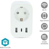 Nedis - SmartLife Slimme Stekker - Wi-Fi - Energiemeter - 3680 W - Type F