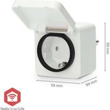Nedis - Smart Zigbee Stekker - IP44 - Energiemeter - 3680 W
