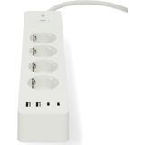 Nedis - SmartLife Stekkerdoos - Wi-Fi - 4-weg - USB-A / USB-C - 16 A - 3680 W - 2.00 m