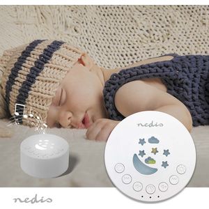 Nedis - White Noise Machine - Wit - 18 Geluidopties - Dimbaar Licht