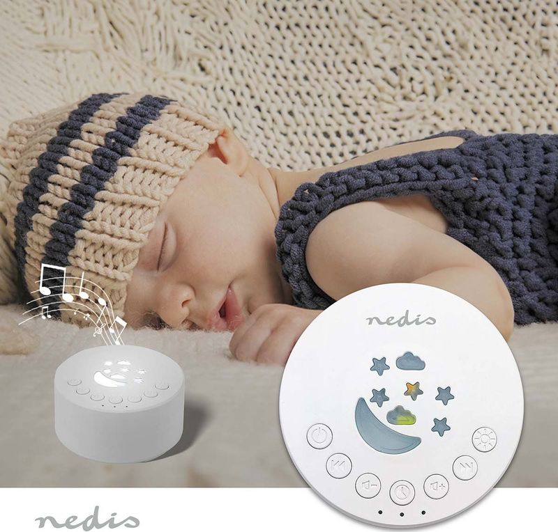 Nedis - White Noise Machine - Wit - 18 Geluidopties - Dimbaar Licht