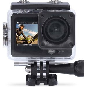 Nedis - Dual Screen - Action Cam - Zwart - 1080p@30fps - Waterbestendig tot 30 m