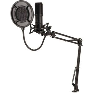 Nedis Streaming- en Gamingmicrofoon | Gebruikt voor: Desktop / Notebook | USB Type-A | Aan/uit knop | POP Filter - GSMIC410BK