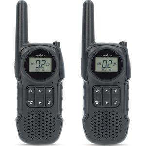 Nedis - Walkie Talkie Set - 2 Handsets - Communicatiebereik tot 10 km - USB-C Oplaadbaar