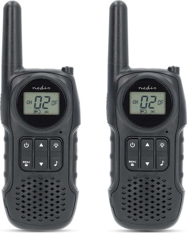 Nedis - Walkie Talkie Set - 2 Handsets - Communicatiebereik tot 10 km - USB-C Oplaadbaar