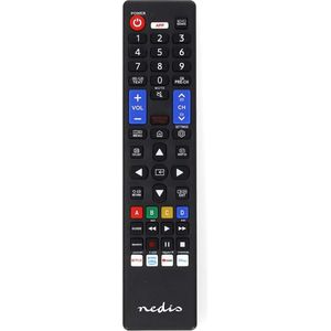Vervangende Afstandsbediening | Geschikt voor: Samsung | Voorgeprogrammeerd | 1 Apparaat | Amazon Prime / Disney + Button / Netflix Knop / Smart Home Knop / Youtube Knop | Infrarood | Zwart