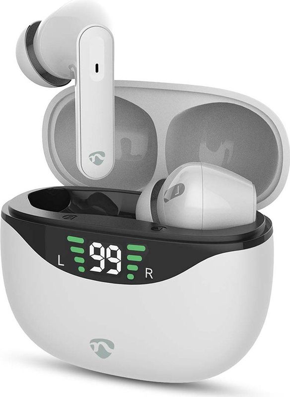 Nedis - Bluetooth In-Ear Koptelefoon - Wit - Met Microfoon - ANC