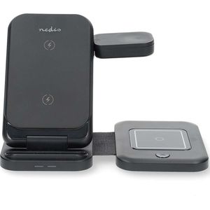 Nedis Draadloze Oplader - 3-in-1 - 15W - Wit