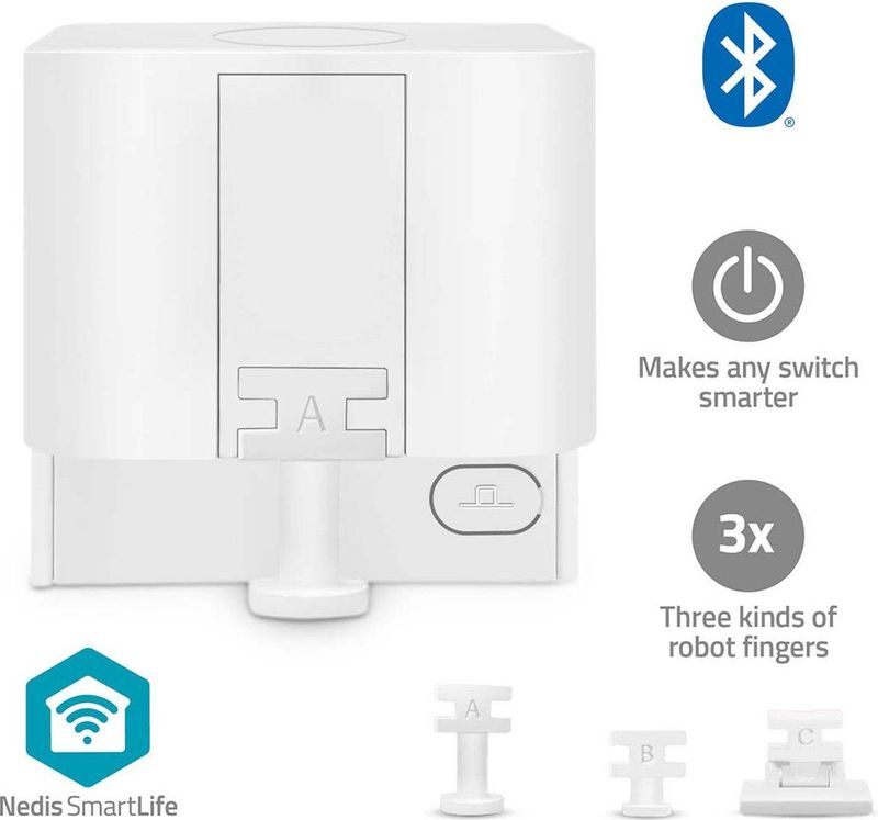 Nedis SmartLife-vingerrobot - CR2 - 1000 mAh - Bluetooth - Drie soorten vingers