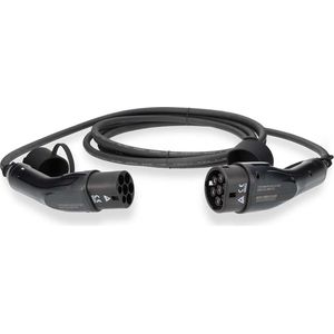 Nedis Kabel voor elektrische voertuigen - Cable Type 2 - 16 A - 11000 W - 3-fasen - 5.00 m - Zwart - Gift Box