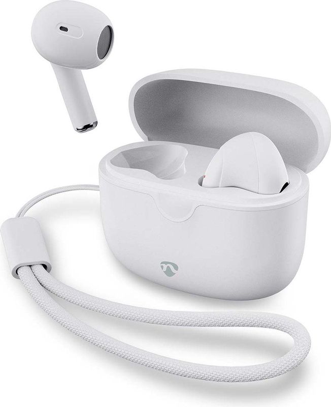 Nedis - Bluetooth In-Ear Koptelefoon - Wit - Met Microfoon - Charging Case