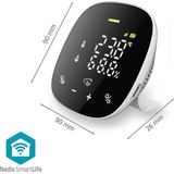 Nedis - SmartLife Luchtkwaliteitsmonitor - Wit - Inclusief Display
