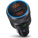 Nedis - Bluetooth FM-zender - Amber - USB-Oplaadpoorten - Bluetooth 5.3