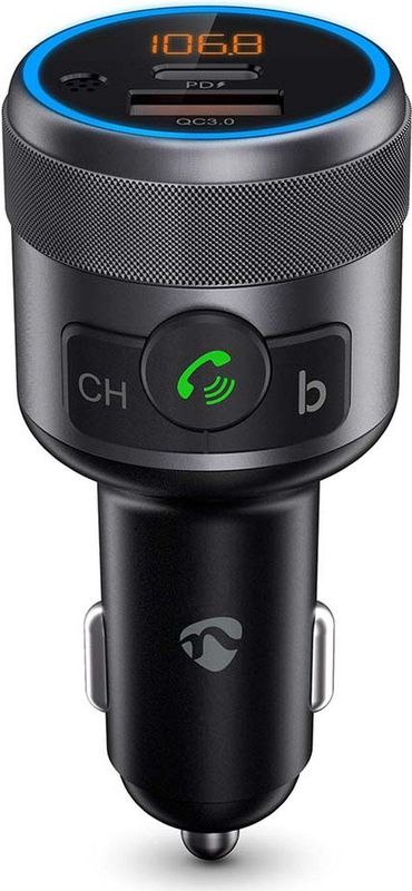 Nedis - Bluetooth FM-zender - Amber - USB-Oplaadpoorten - Bluetooth 5.3