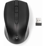 Nedis - Draadloze Muis - Zwart - 800/1200/1600 DPI - 4 Knoppen