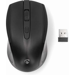 Nedis - Draadloze Muis - Zwart - 800/1200/1600 DPI - 4 Knoppen
