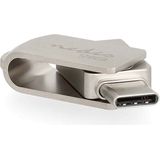Nedis - USB Stick - 128 GB - USB A en USB C - Metaal