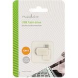 Nedis - USB Stick - 128 GB - USB A en USB C - Metaal