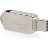 Nedis - USB Stick - 128 GB - USB A en USB C - Metaal