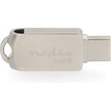 Nedis - USB Stick - 128 GB - USB A en USB C - Metaal