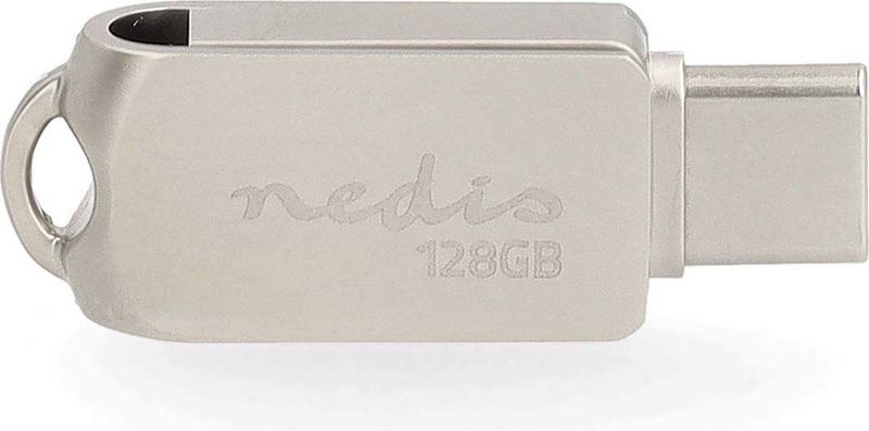 Nedis - USB Stick - 128 GB - USB A en USB C - Metaal
