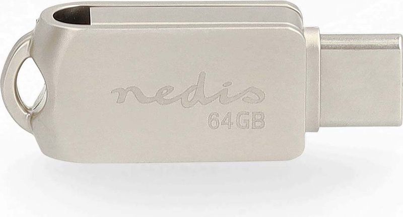 Nedis - USB Stick - 64 GB - USB A en USB C - Metaal