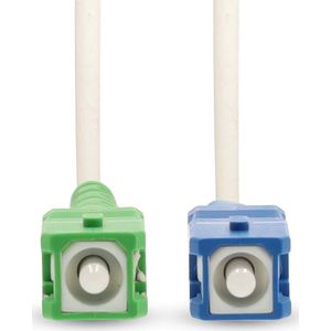 Nedis Câble patch à fibre optique - SMF (phase de mode simple) - SC/APC - SC-UPC - 100 Gbps - 2 m - Blanc - Boîte cadeau avec Euro Lock